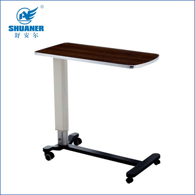 Height Adjustable Hospital Overbed Table para sa Kainan