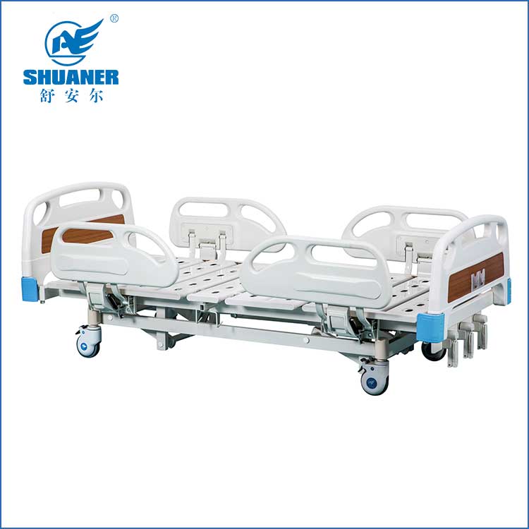 Three-Function Four Marangyang ABS Side Rails Manual Hospital Bed